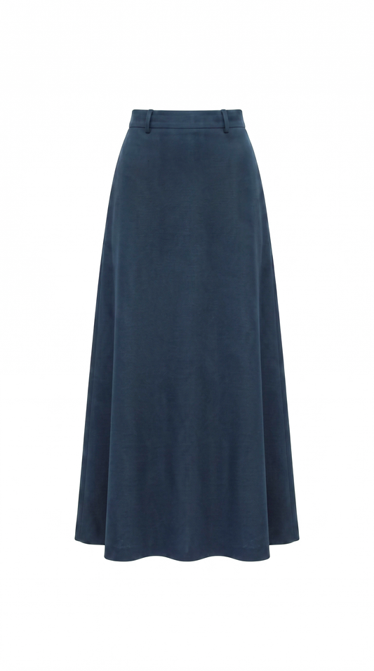 DUSTY BLUE SUMMER MAXI SKIRT