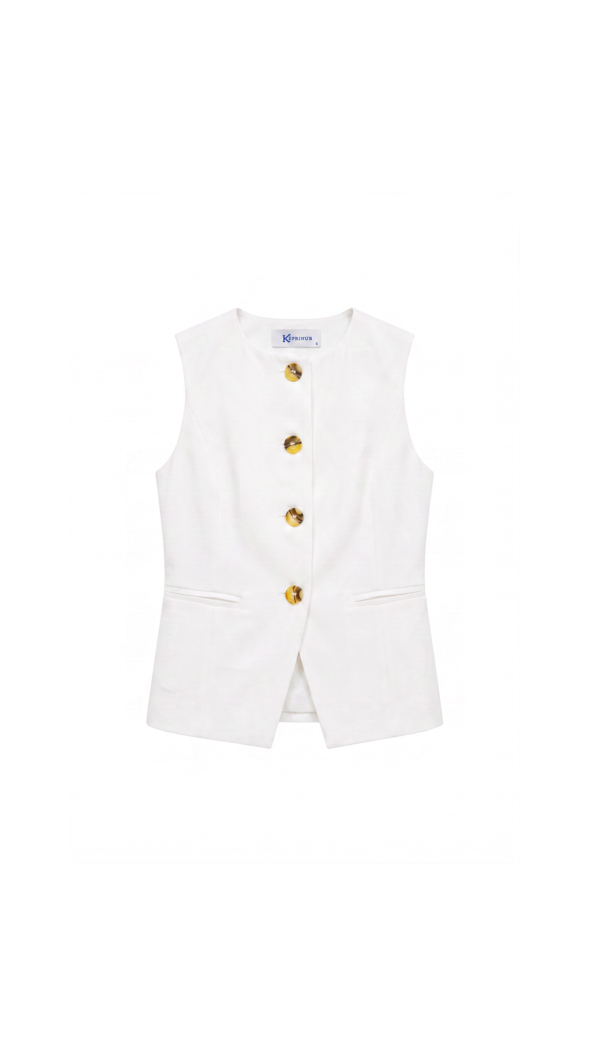 WHITE TAILORED WAISTCOAST