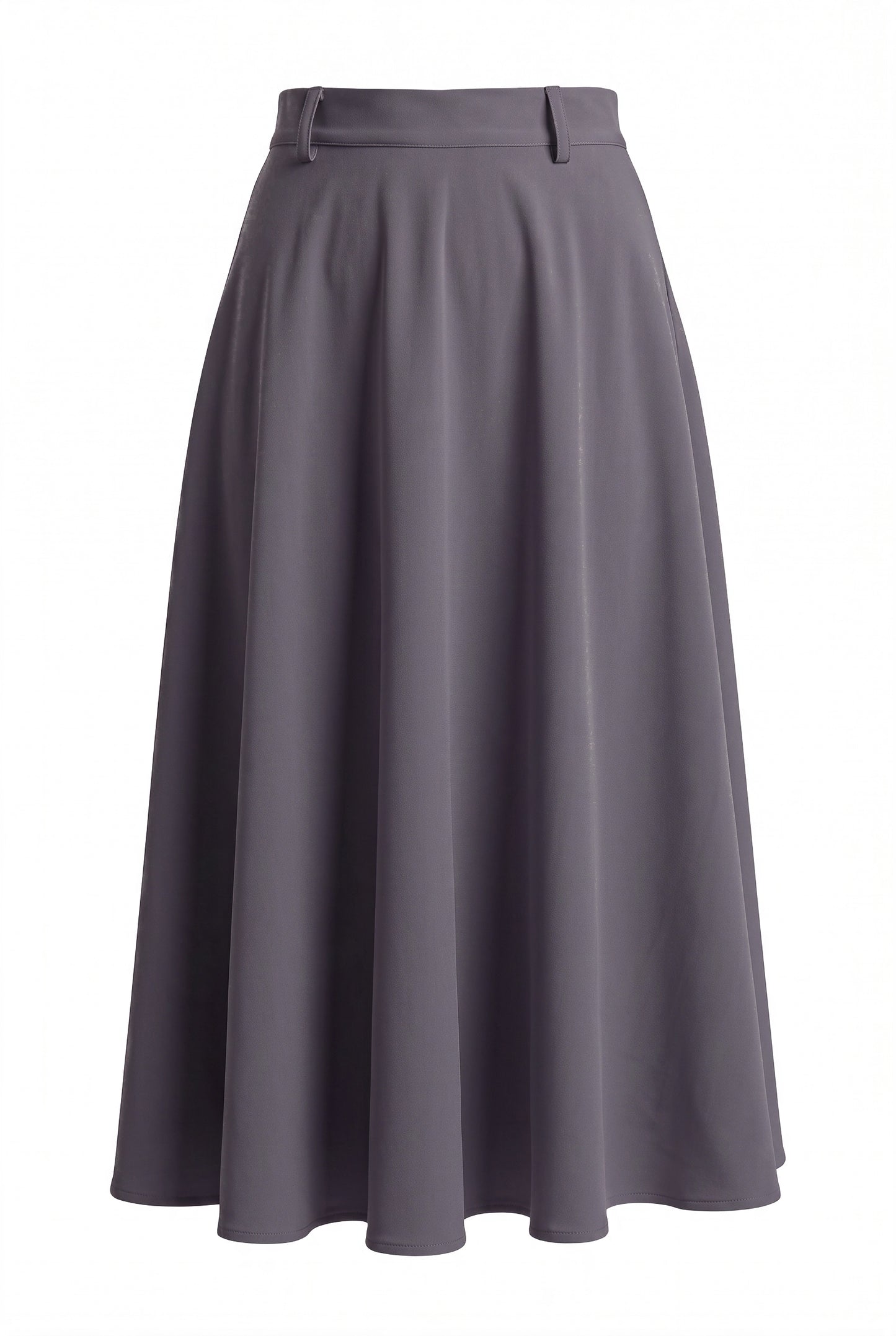 GRAY MIDI SKIRT