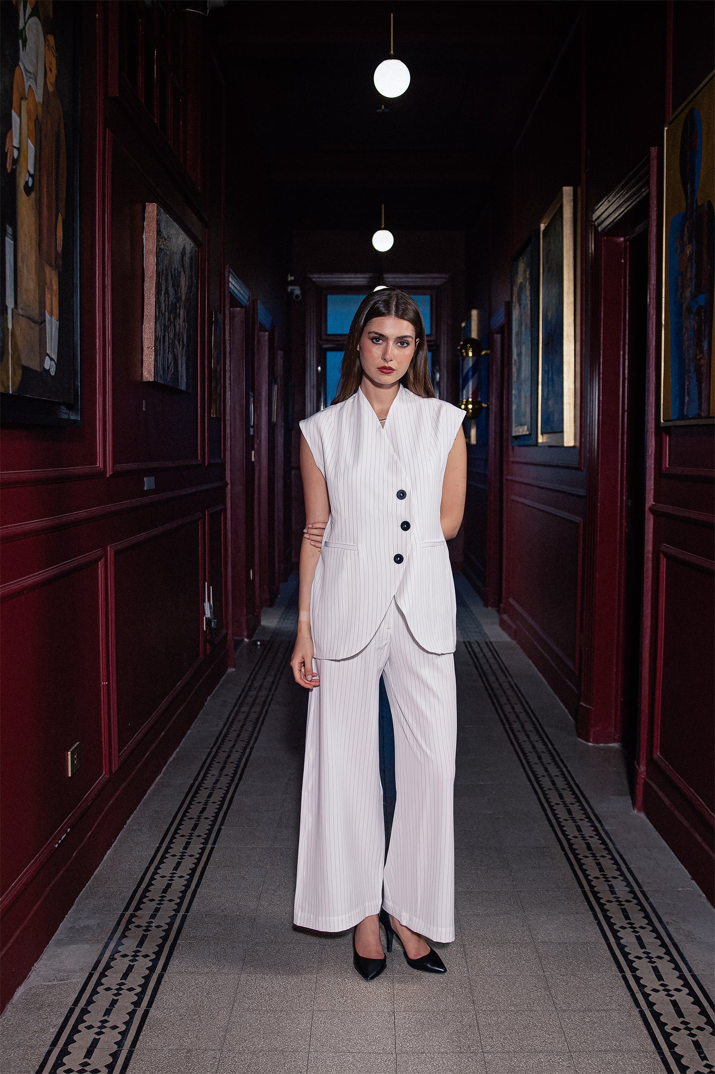 STRIPES TAILORED TROUSERS